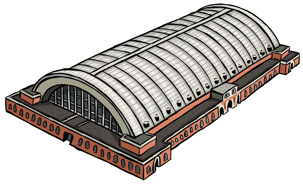 drawing of the U of I Armory